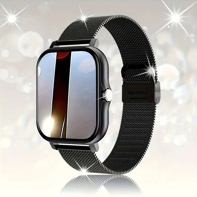 Black 1.81" Smart Watch, Touchscreen&Vibrate High Definition screen, Audio, Bluetooth, Heart sensor