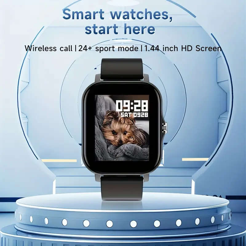 Silver 1.81" Smart Watch, High Definition Touchscreen, Vibrate, Audio, Bluetooth, Heart sensor