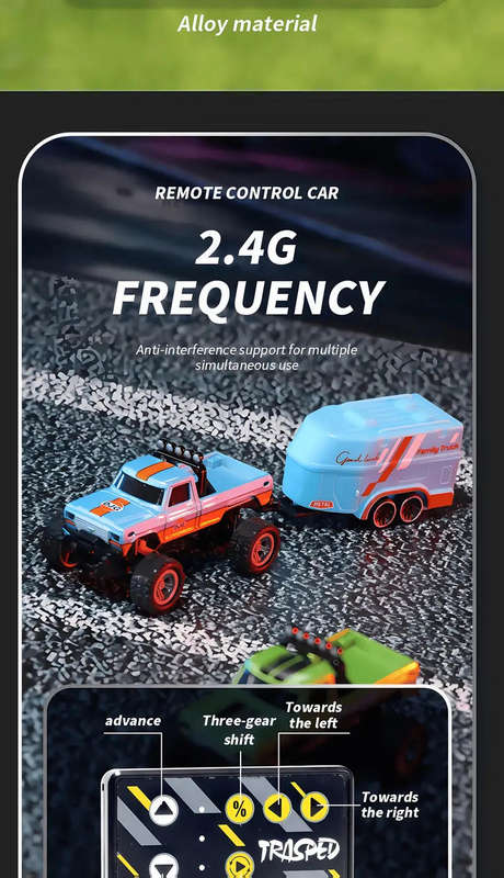 BRAND NEW! Metal-Alloy - 1:64 - 2.4Ghz Remote Control Car, High Speed, Rubber Tires, Silver Color