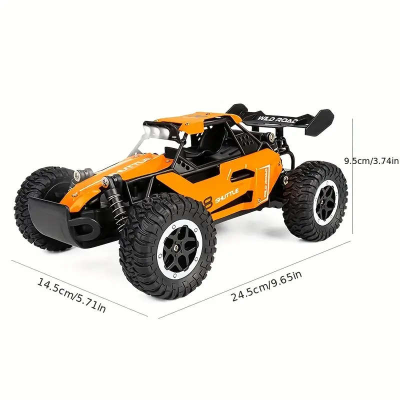 Brand New! 2.4Ghz Remote Control Car, 20KM/H Speed, Rechargeable, Big Rubber Tires, Orange Color