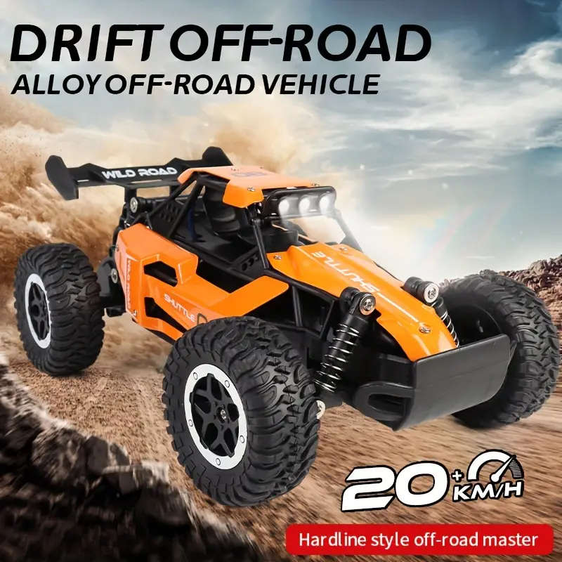 Brand New! 2.4Ghz Remote Control Car, 20KM/H Speed, Rechargeable, Big Rubber Tires, Orange Color