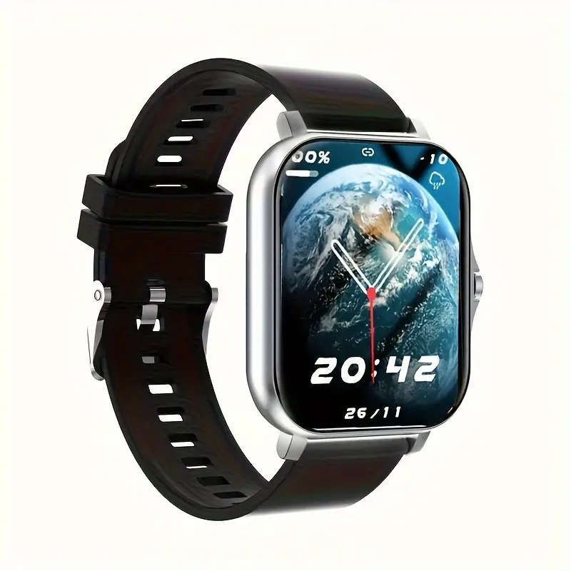 Black 1.83" Smart Watch, High Definition Touchscreen, Vibrate, Audio, Bluetooth, Heart sensor