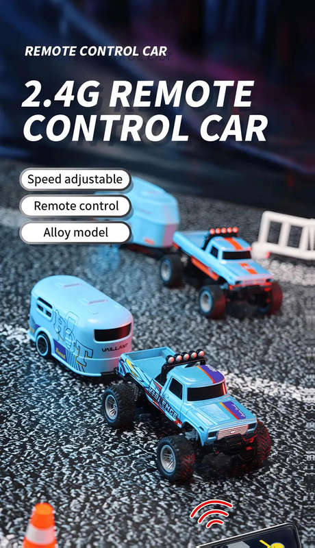 BRAND NEW! Metal-Alloy - 1:64 - 2.4Ghz Remote Control Car, High Speed, Rubber Tires, Silver Color