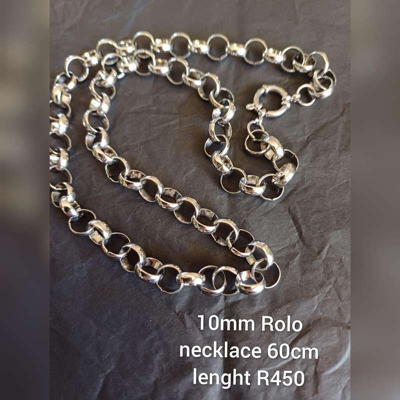10mm Titanium rolo necklace High quality won't fade or tarnish
