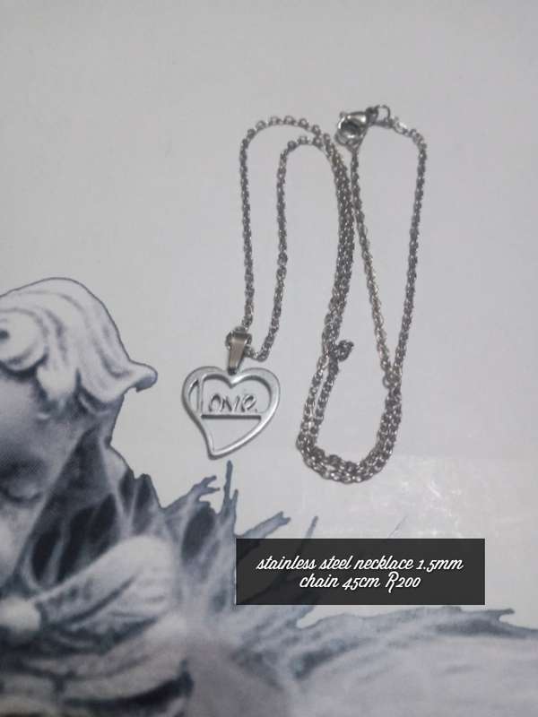 Stainless steel love heart necklace..high quality won't fade or tarnish