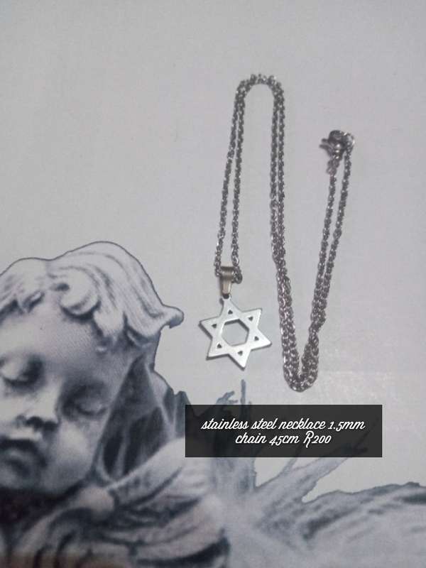 Stainless steel star of David necklace ..high quality won't fade or tarnish