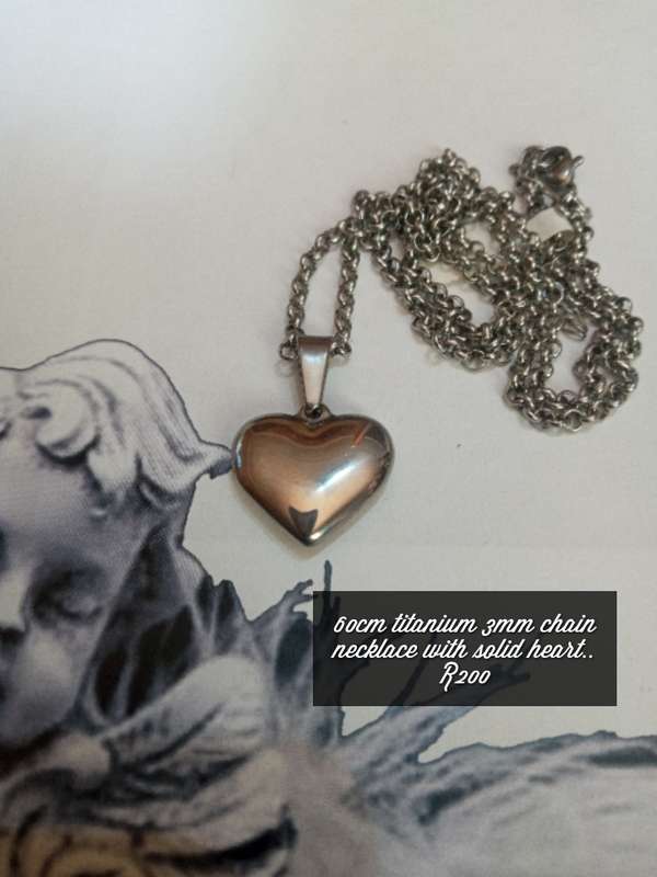 Stainless steel  heart necklace..high quality won't fade or tarnish