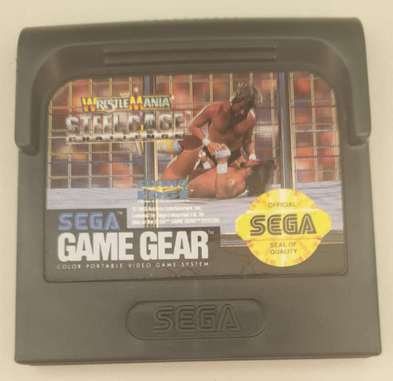 WRESTLE MANIA STEEL CAGE CHALLENGE - Original SEGA GAME GEAR game cartridge (Untested)