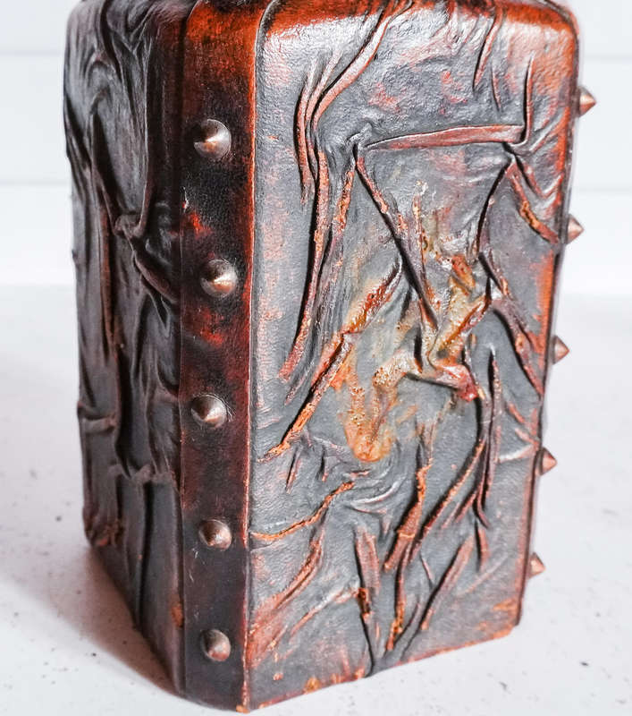 Vintage Italian "Vera Pelle" Leather-Wrapped Decorative Decanter (Unique Bar Collectible)