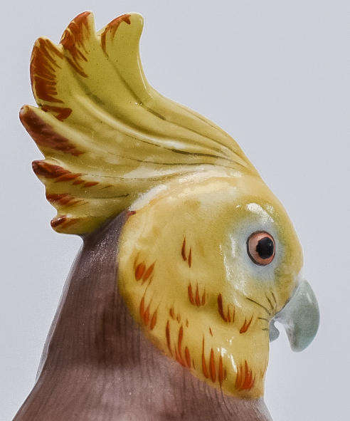 Vintage Dresden Porcelain Bird Figurine  Hand-Painted (Model 2500)