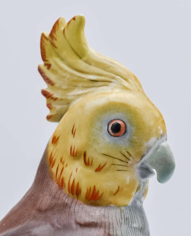 Vintage Dresden Porcelain Bird Figurine  Hand-Painted (Model 2500)