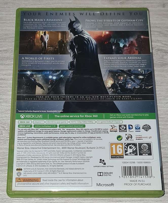 Batman Arkham Origins - XBOX 360