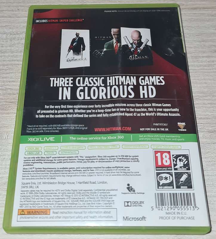 Hitman HD Trilogy - XBOX 360