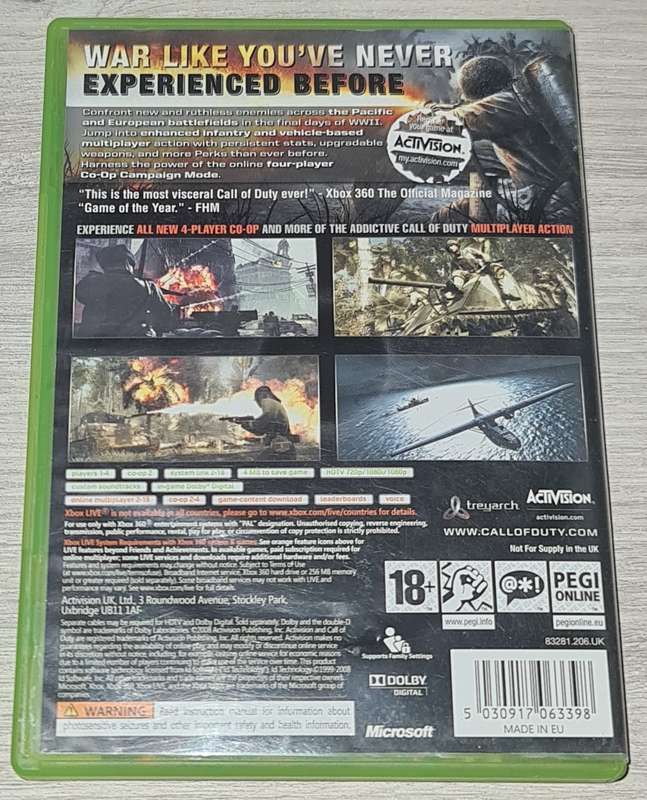 Call Of Duty World At War - XBOX 360