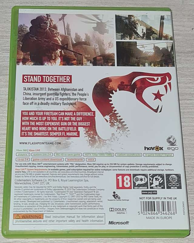 Operation Flashpoint Red River - XBOX 360