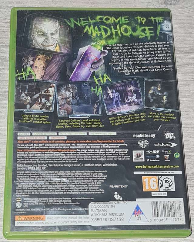Batman Arkham Asylum - XBOX 360