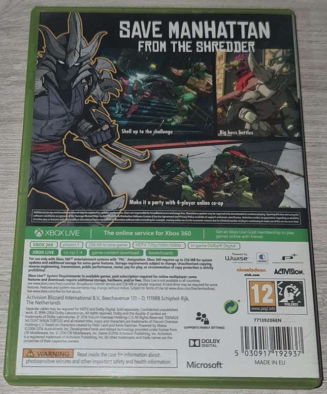 Teenage Mutant Ninja Turtles Mutants In Manhattan - XBOX 360