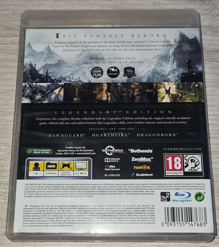 Skyrim Legendary Edition - PS3