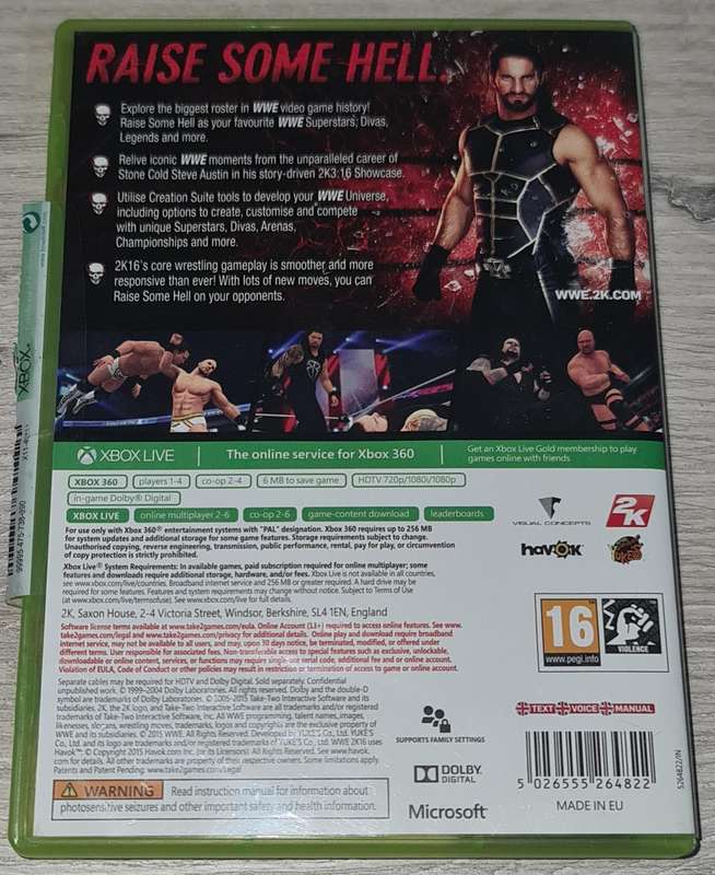 WWE 2K16 - XBOX 360