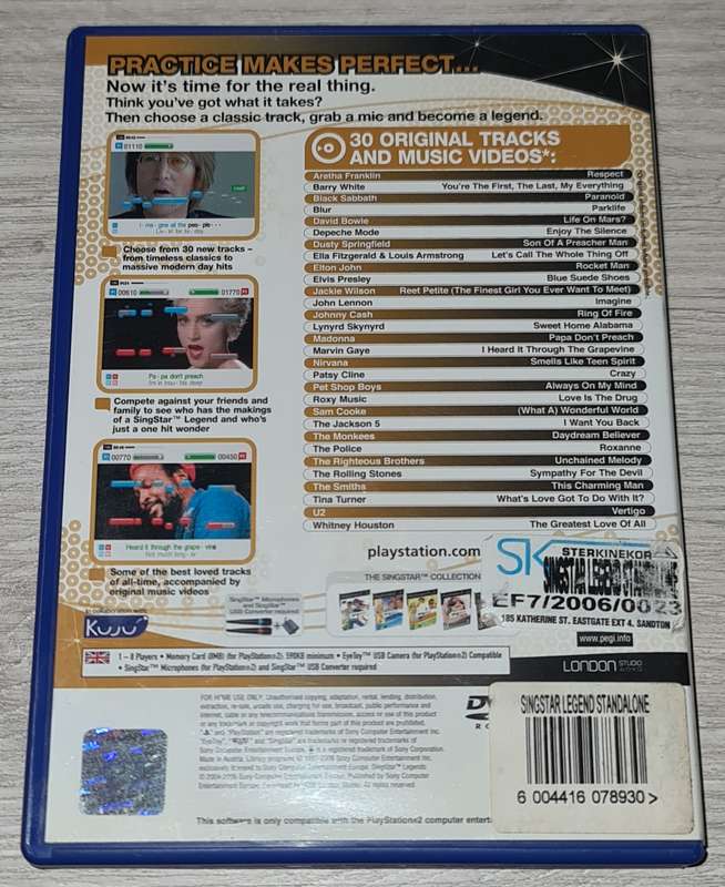 Singstar Legends - PS2