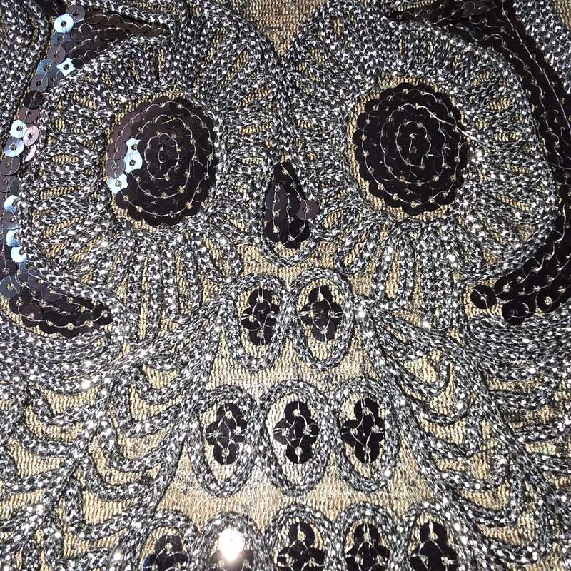 Black & Silver Owl - Sewing Craft Applique Embellishment