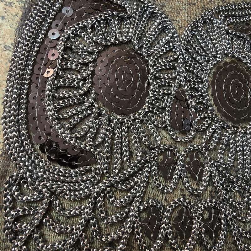 Black & Silver Owl - Sewing Craft Applique Embellishment