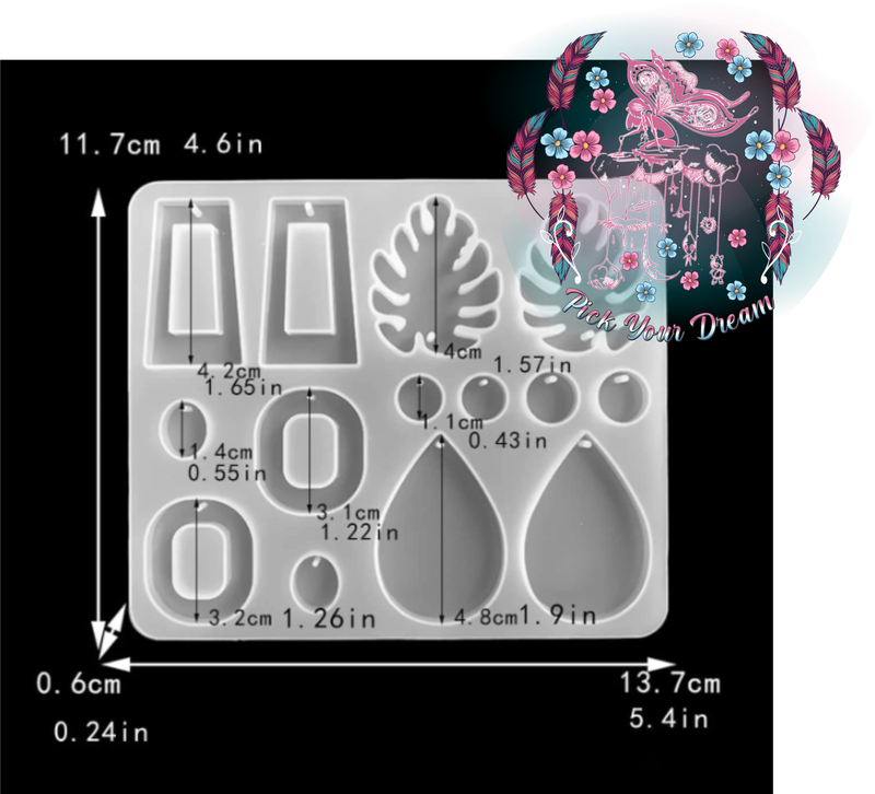 Silicone Resin Moulds - Earrings 1