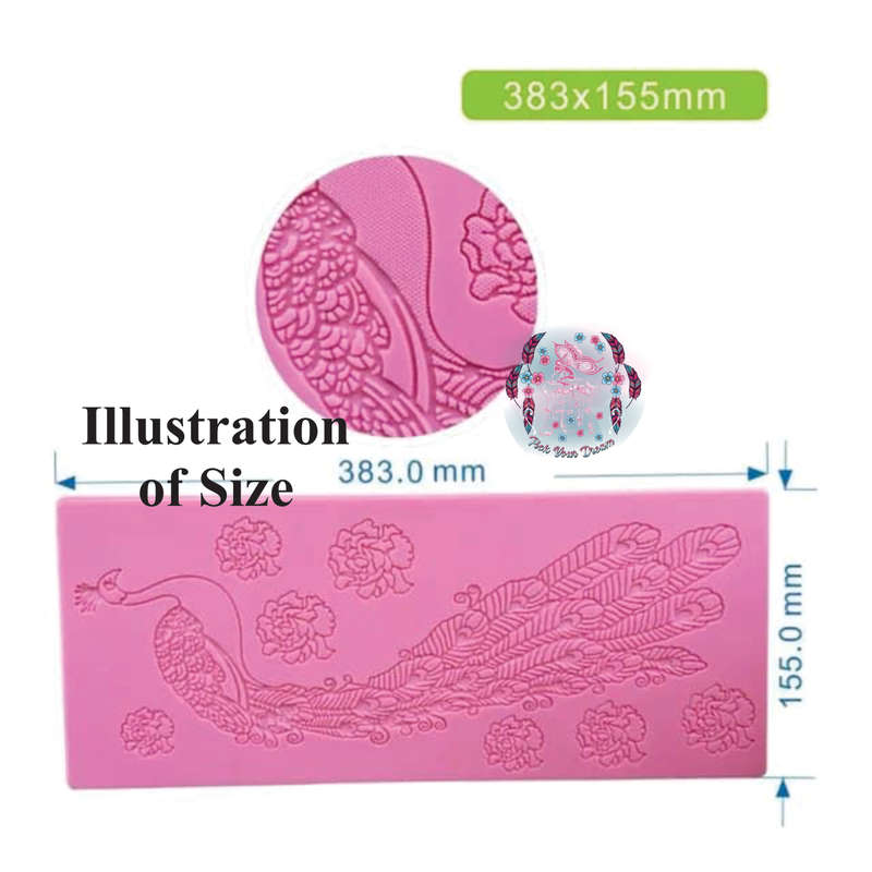 Peacock Edible lace/Sugar Mould