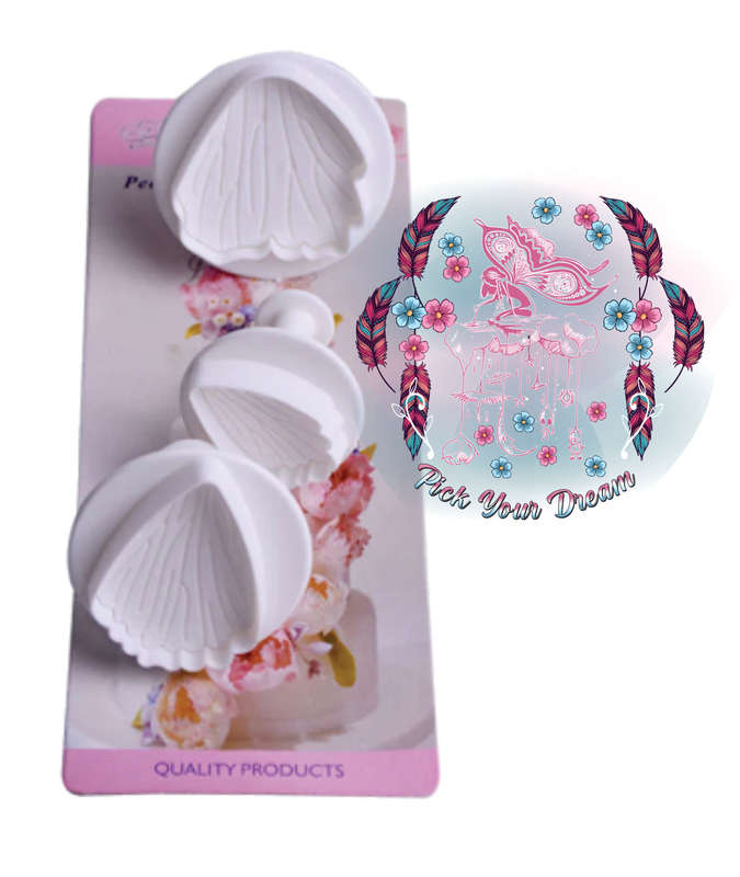 Peony Petal Plunger  3 Piece Fondant/Gum paste/Cookie Cutter Set