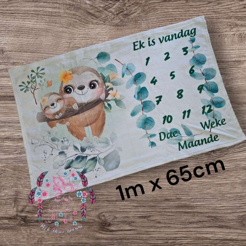 Afrikaans Baby Milestone Blanket 65cm x 1 m