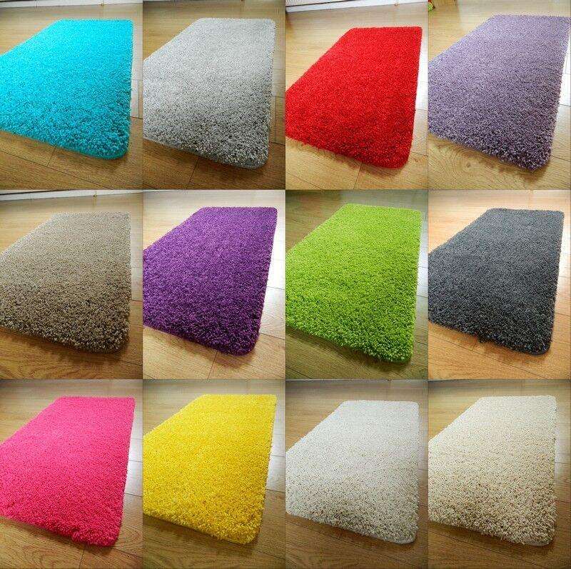 Fluffy Carpets - 200cm 150cm - Light Brown Patches