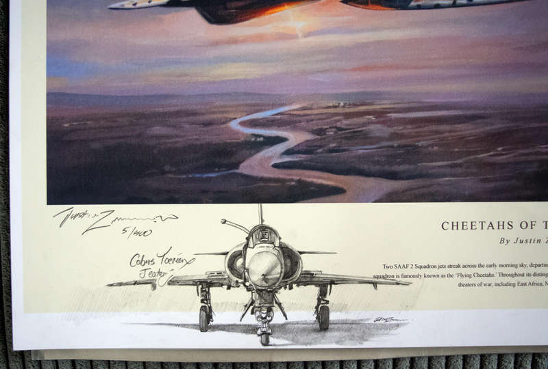 'CHEETAH OF THE MIGHTY 2ND' DOUBLE REMARQUE Signed by Cobus Toerien - Limited Edition Art Print