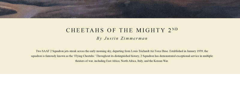 'CHEETAH OF THE MIGHTY 2ND' - Colour Limited Edition Art Print