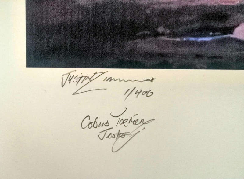 'CHEETAH OF THE MIGHTY 2ND' Signed by Cobus Toerien - Colour Limited Edition Art Print