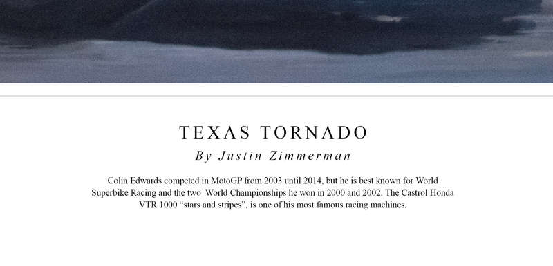 COLIN EDWARDS 'TEXAS TORNADO' - Colour Limited Edition Art Print