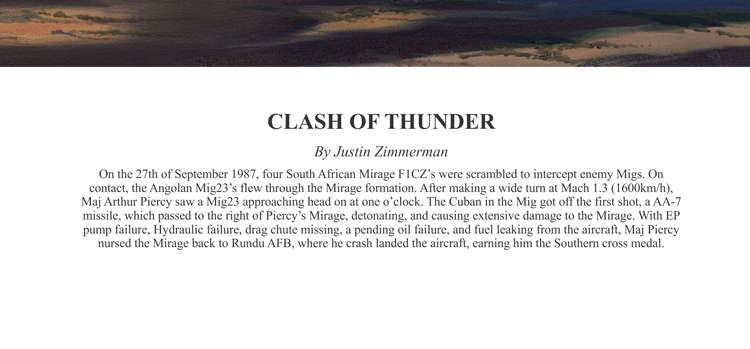 MIRAGE F1CZ 'Clash of Thunder' - Colour Limited Edition Art Print