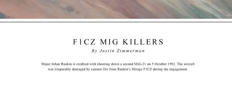 'F1CZ MiG Killers' - Colour Limited Edition Art Print