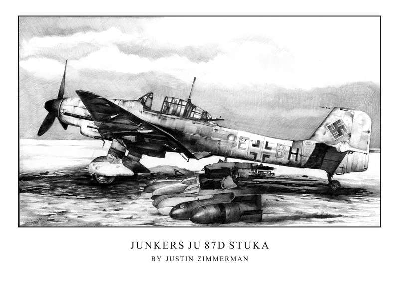 JUNKERS JU 87D STUKA - Limited Edition Art Print
