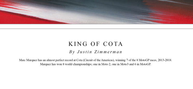MARC MARQUEZ 'KING OF COTA' - Colour Limited Edition Art Print