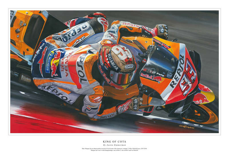 MARC MARQUEZ 'KING OF COTA' - Colour Limited Edition Art Print