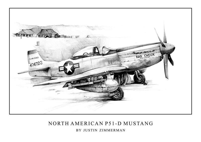 NORTH AMERICAN P51D MUSTANG - Limited Edition Art Print