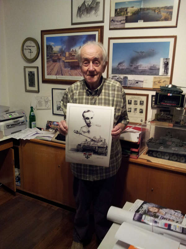 TIGER HOLDING THE NARVA LINE - Original Oil Painting incl. a FREE signed Otto Carius KC Holder print