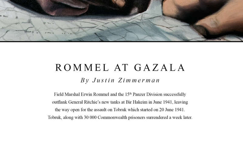 ROMMEL AT GAZALA - Colour Limited Edition Art Print
