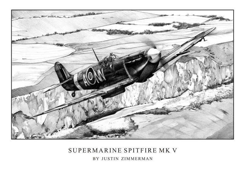 SUPERMARINE SPITFIRE MK V - Limited Edition Art Print