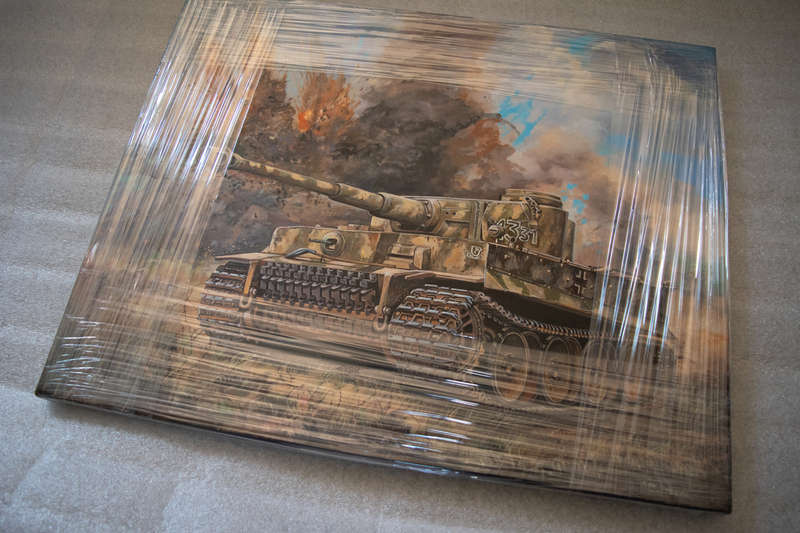 TIGER 1331 MICHAEL WITTMANN AT THE BATTLE OF KURSK - Original oil painting on stretched canvas