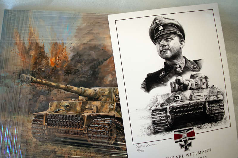 TIGER 1331 MICHAEL WITTMANN AT THE BATTLE OF KURSK - Original oil painting on stretched canvas