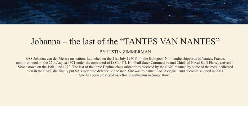 DAPHNE CLASS SUBMARINE 'Johanna vd Merwe' - Colour Limited Edition Art Print