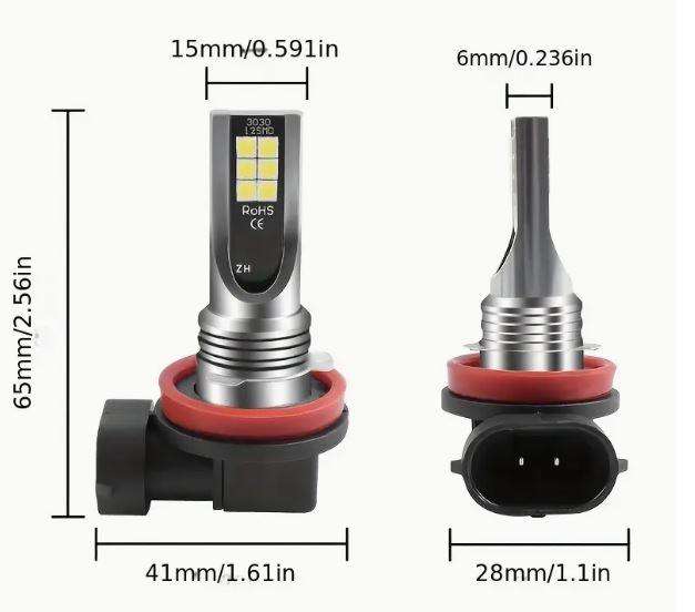 H11 LED Bulbs Set
