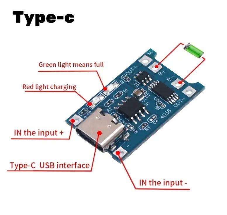 TP4056 18650 Lithium Battery Charger Module.
