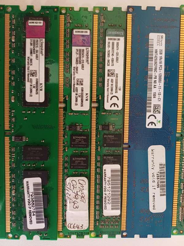 11 Piece assorted RAM